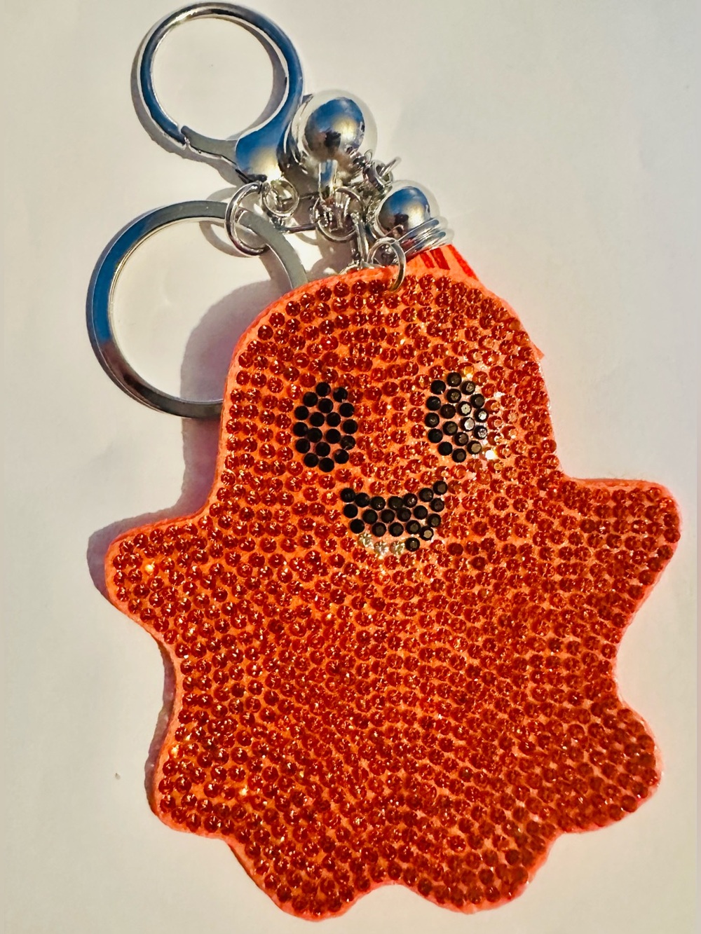 Sparkling Orange Ghost Keychain/Bagcharm